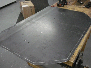 Rear Floor pan ready for install 16 gauge flat steel-to be Herculined