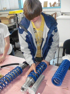 Chris assembling the rear