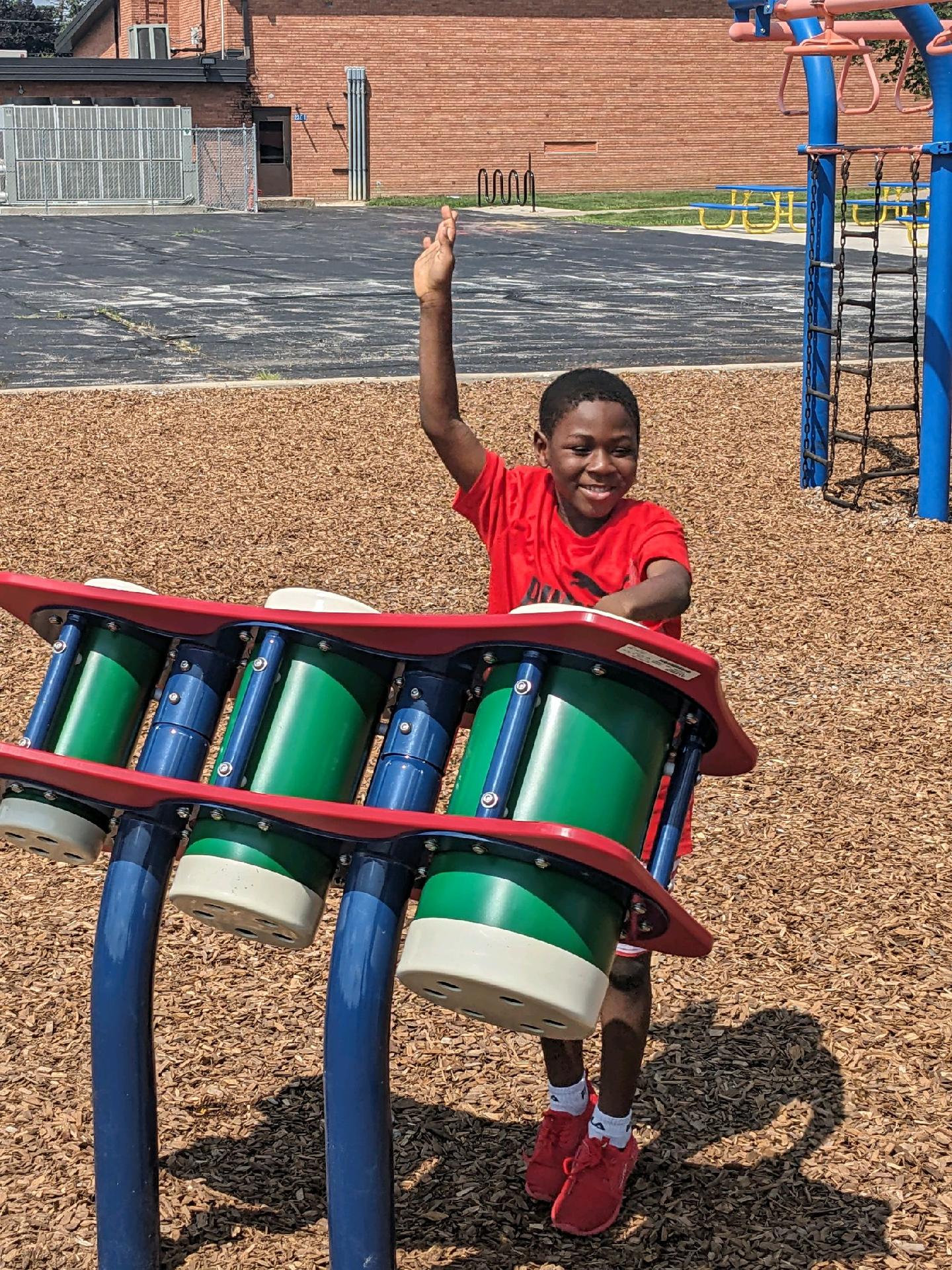 Having fun on the playground!