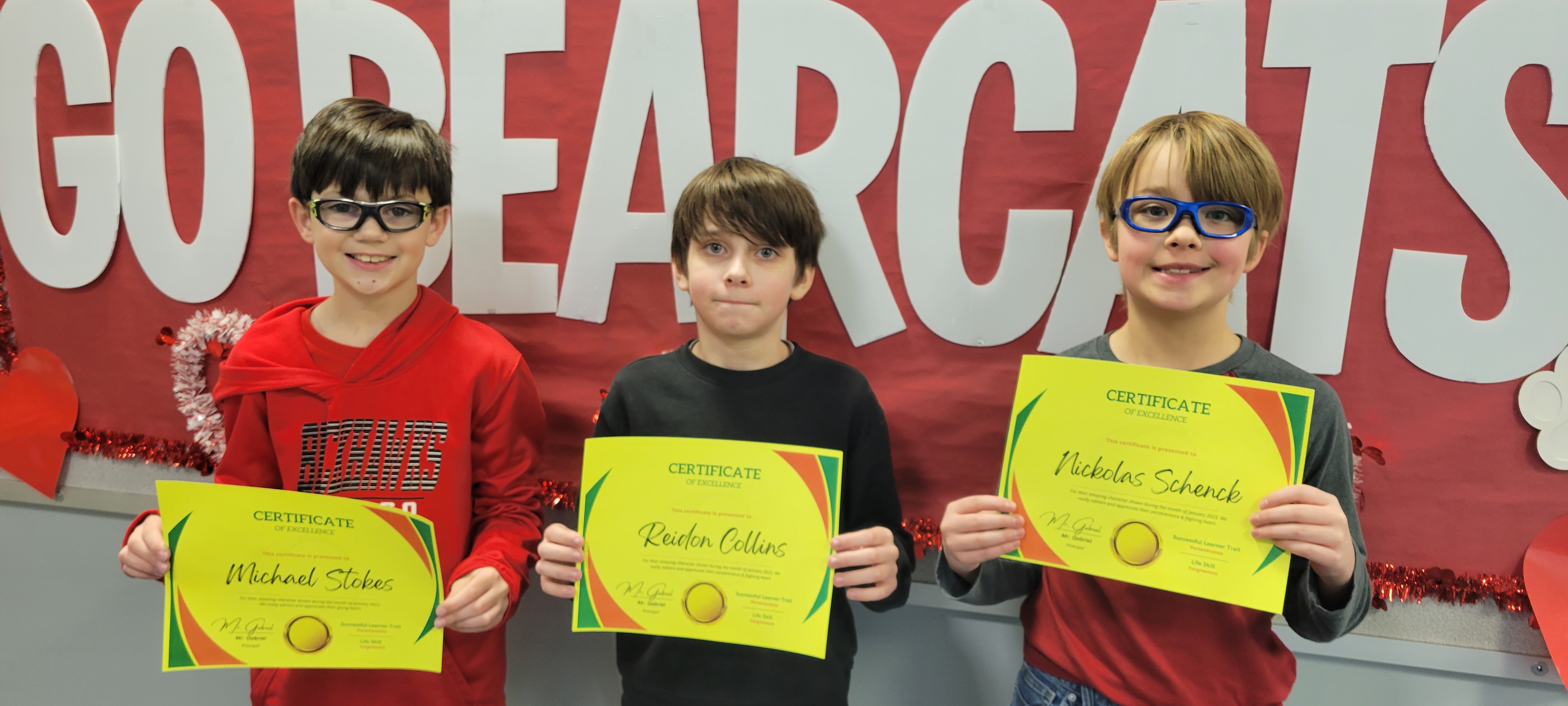 4th Grade - January Winners