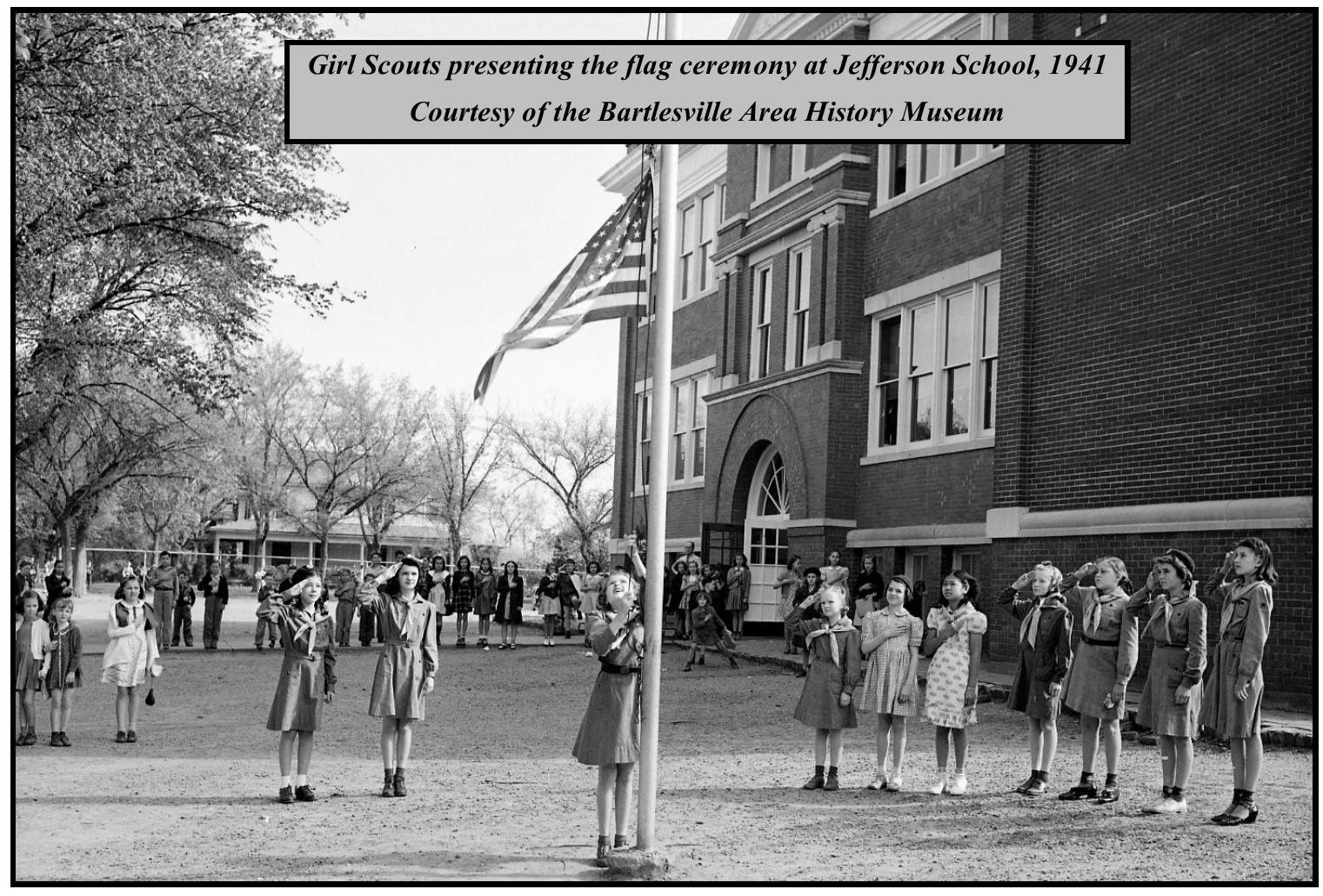 1941 Girl Scout Flag Ceremony