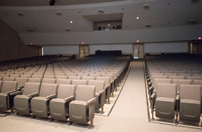 New auditorium seating and carpet in 2017