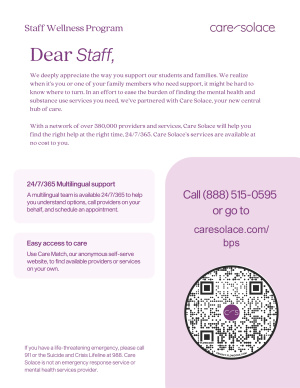 Care Solace Staff Flyer