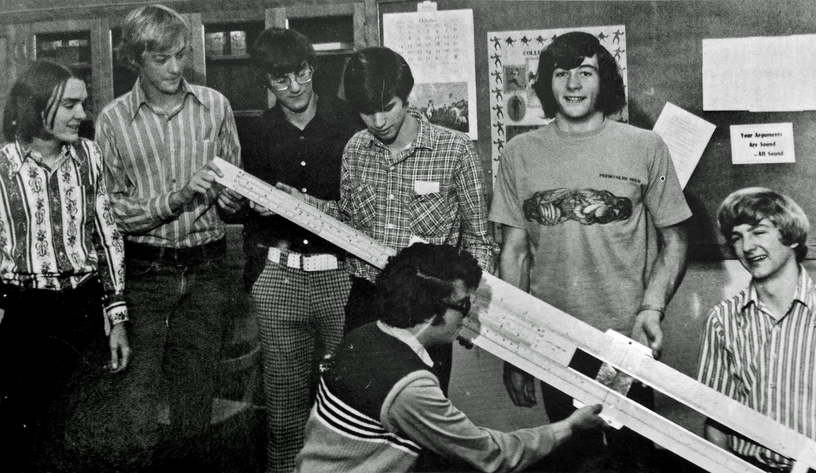 National Merit students with slide rule