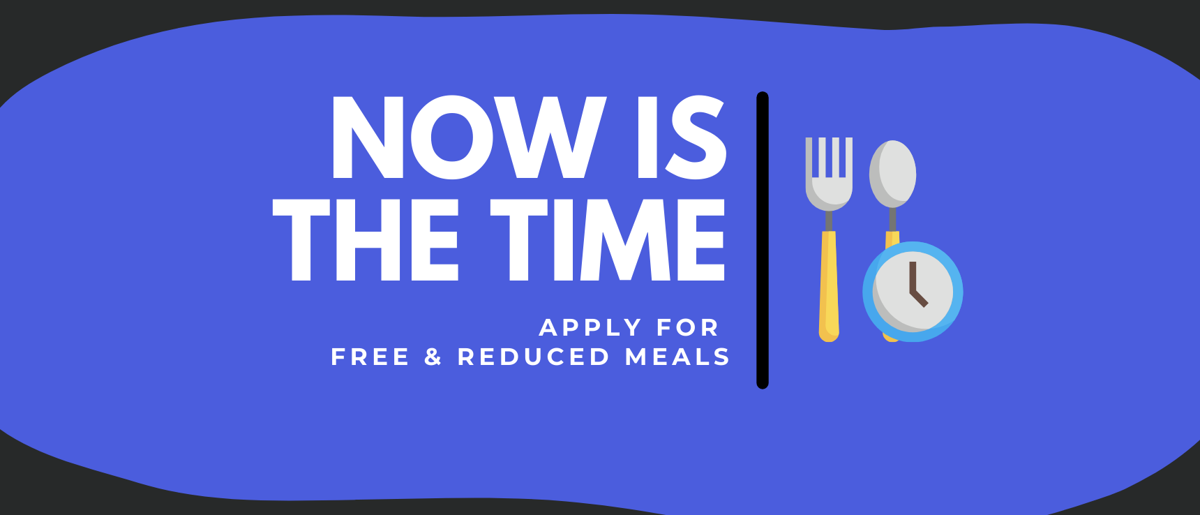 free & reduced meals application banner