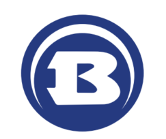 Standalone B logo reversed white on blue