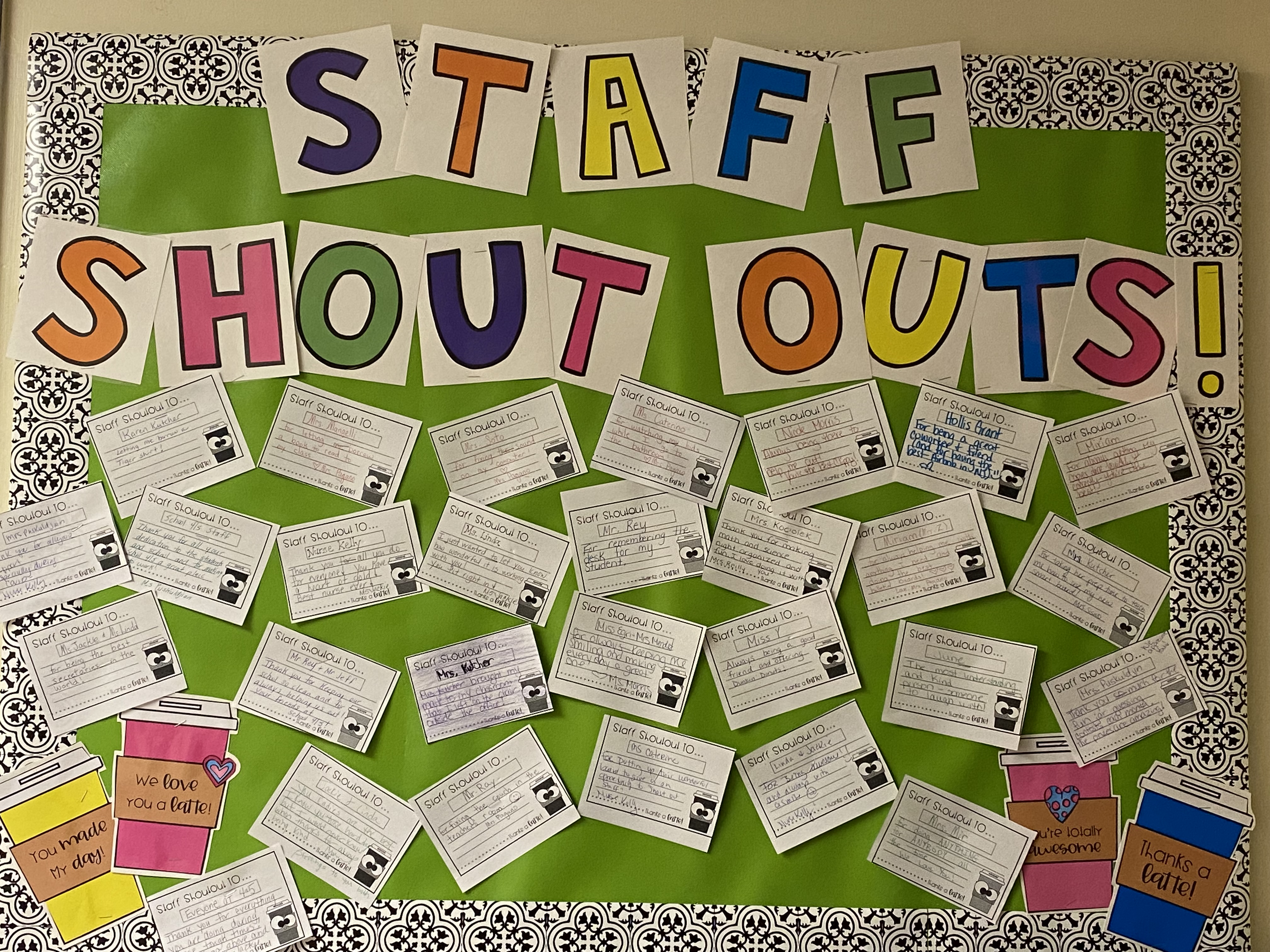 Staff Shout Outs!