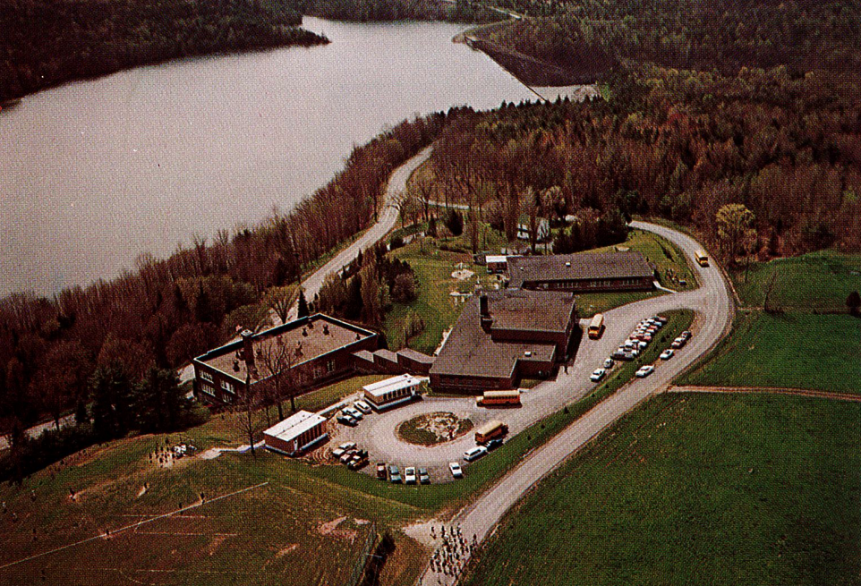 an arial image of gilboa conesville in 1970s
