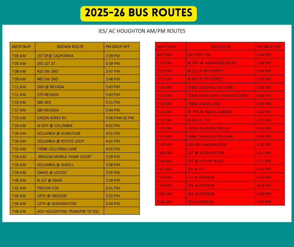 Brown & Red Bus Routes