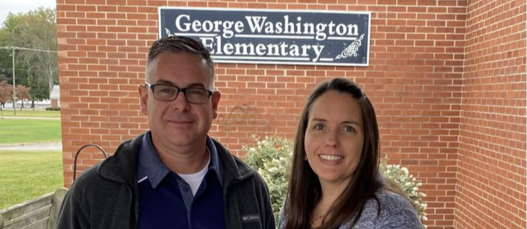 Photograph of Office Hayzlett and Principal Luikart