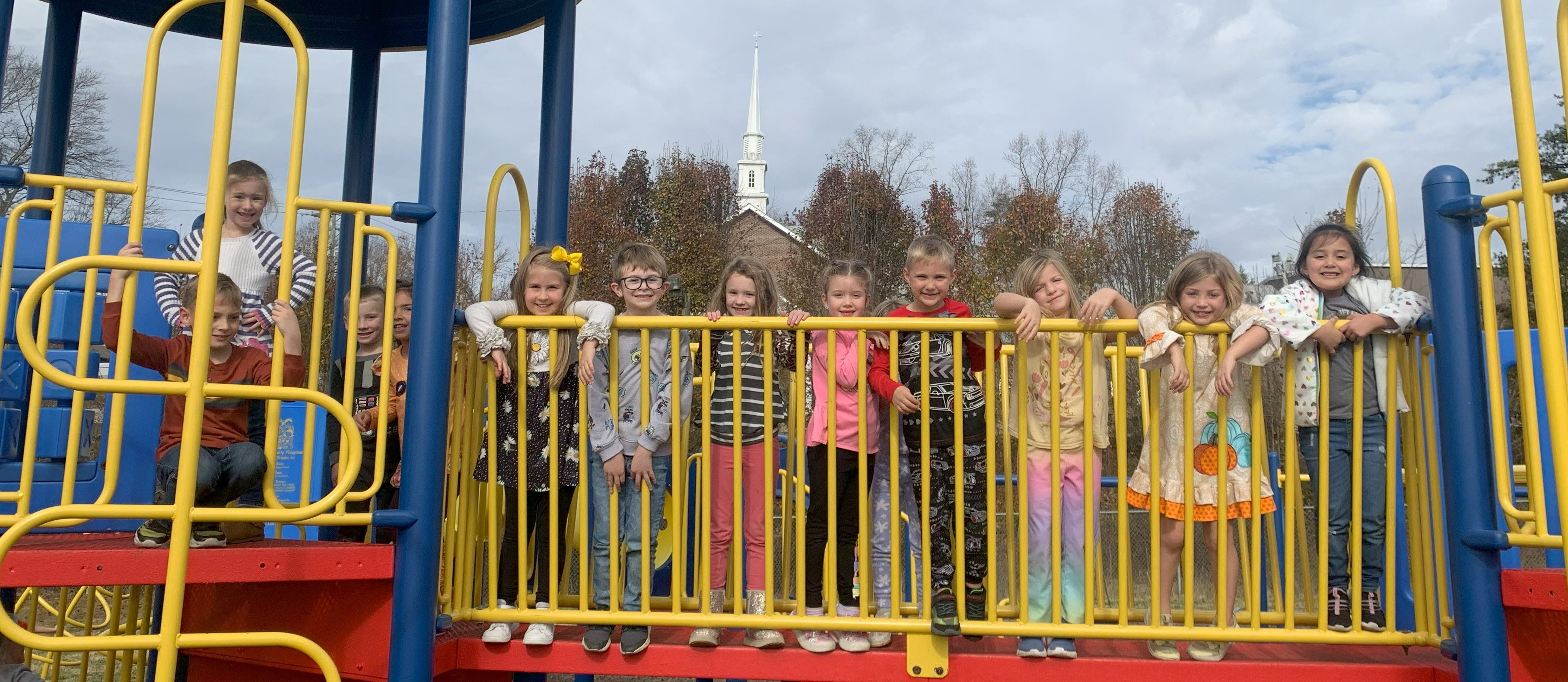 Children playing on the playground