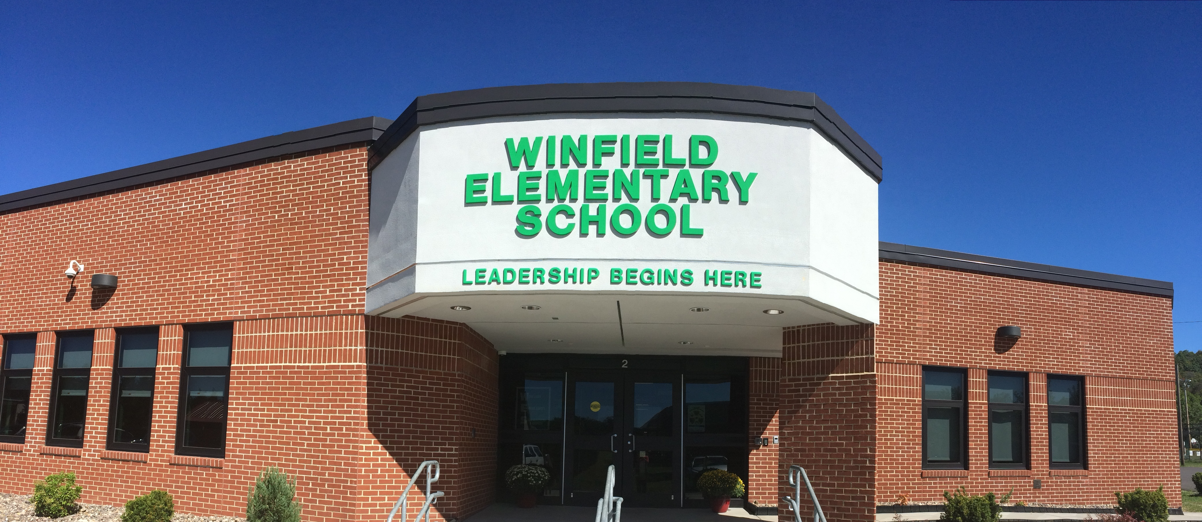 Front entrance of Winfield Elementary