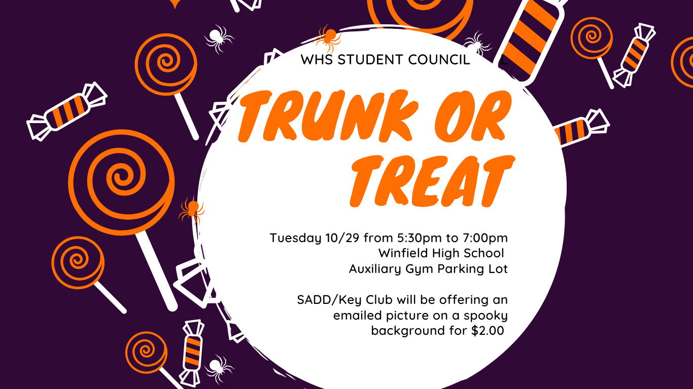 WHS Trunk or Treat 10/29 5:30-7 PM