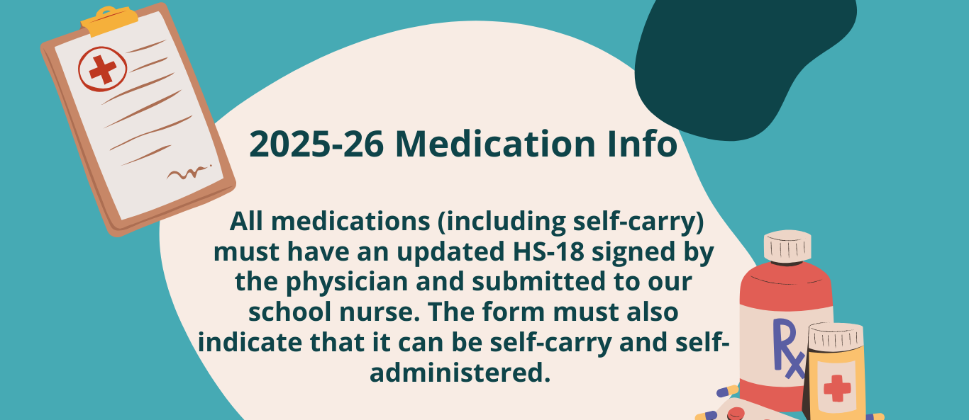 HS-18 medication forms need to be submitted to the nurse for medications