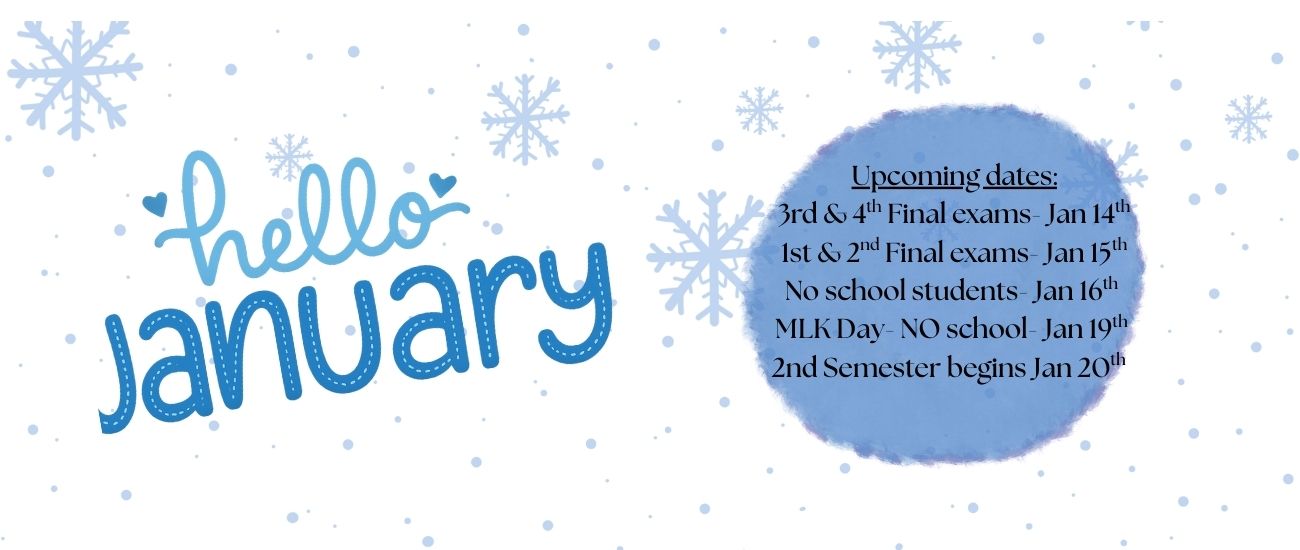 Hello January- Upcoming January dates