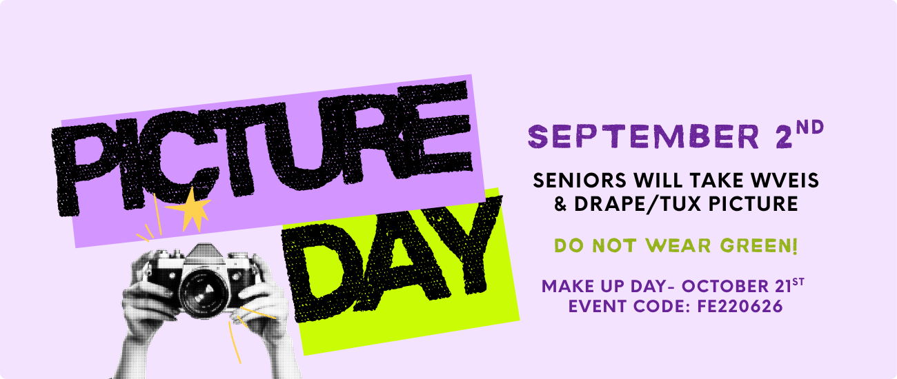 Picture Day September 2 Do not wear green