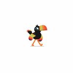 animated walking toucan