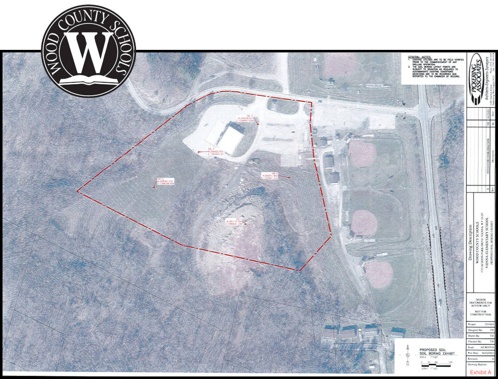 aerial map of proposed vienna school location for wood county schools
