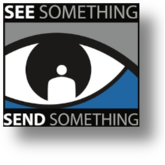 SEE SEND app logo by My Mobile Witness - symbol of eyeball with silhouette of person in eyeball retina