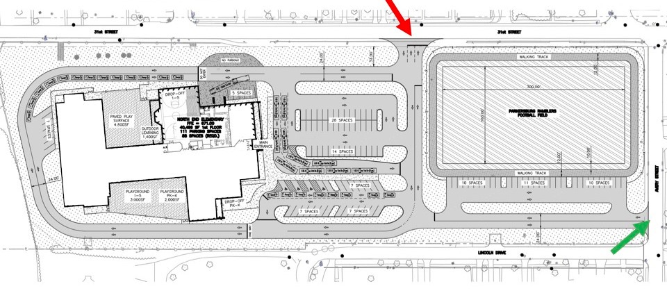 North End Elementary School Proposed Site Layout