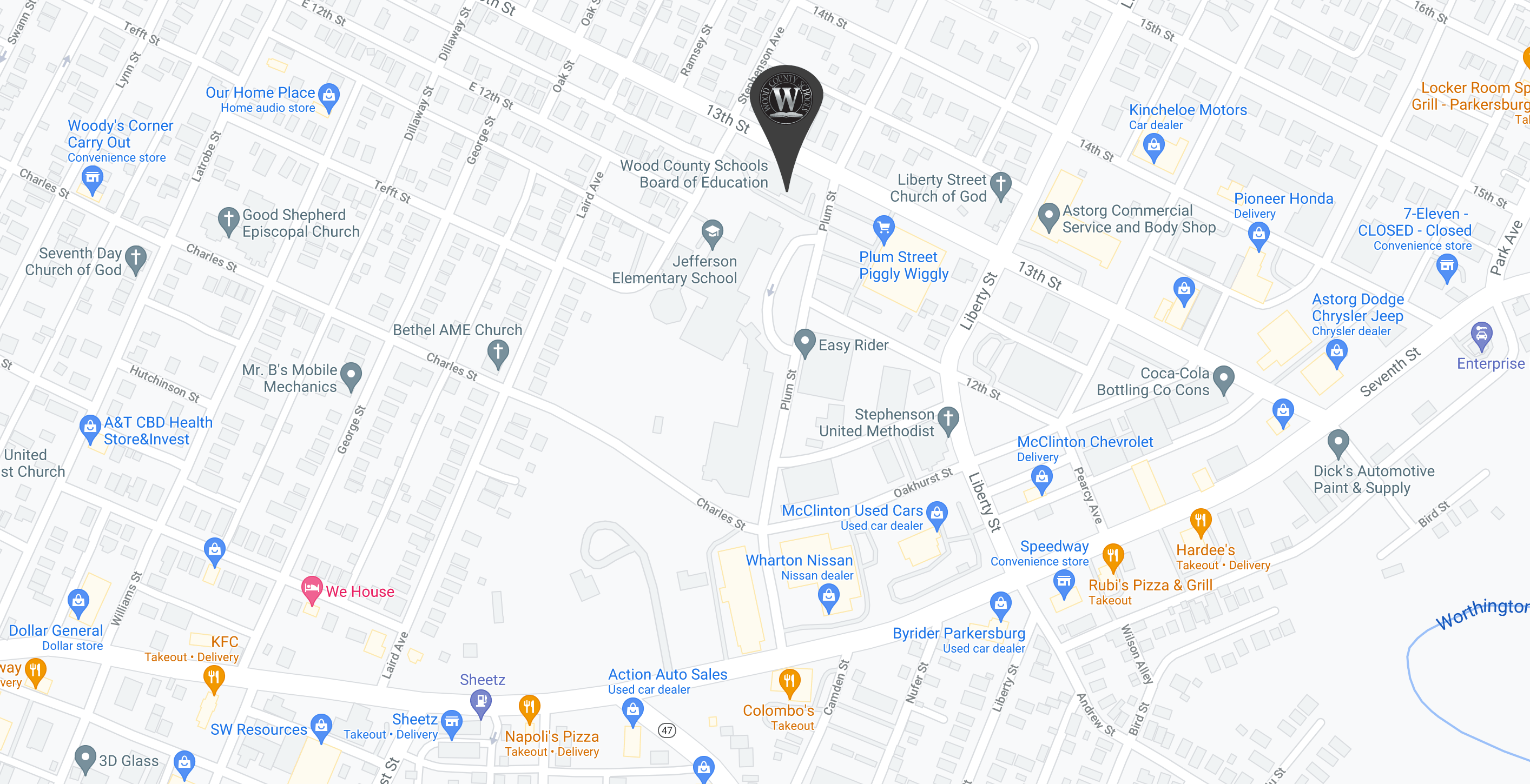 map to central office