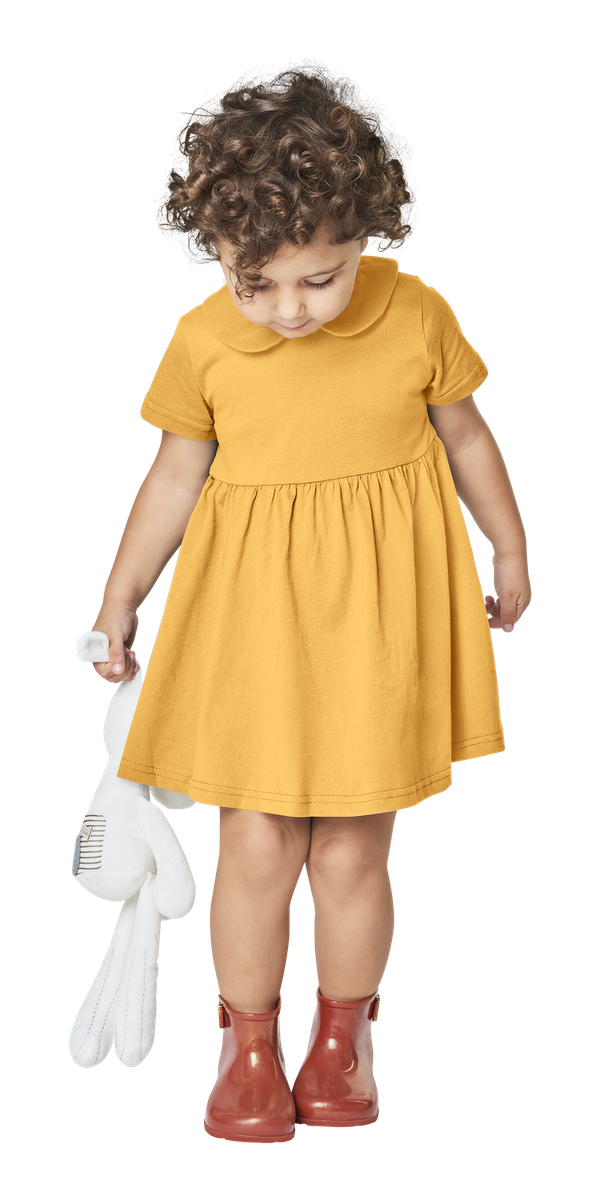 preschool girl yellow dress