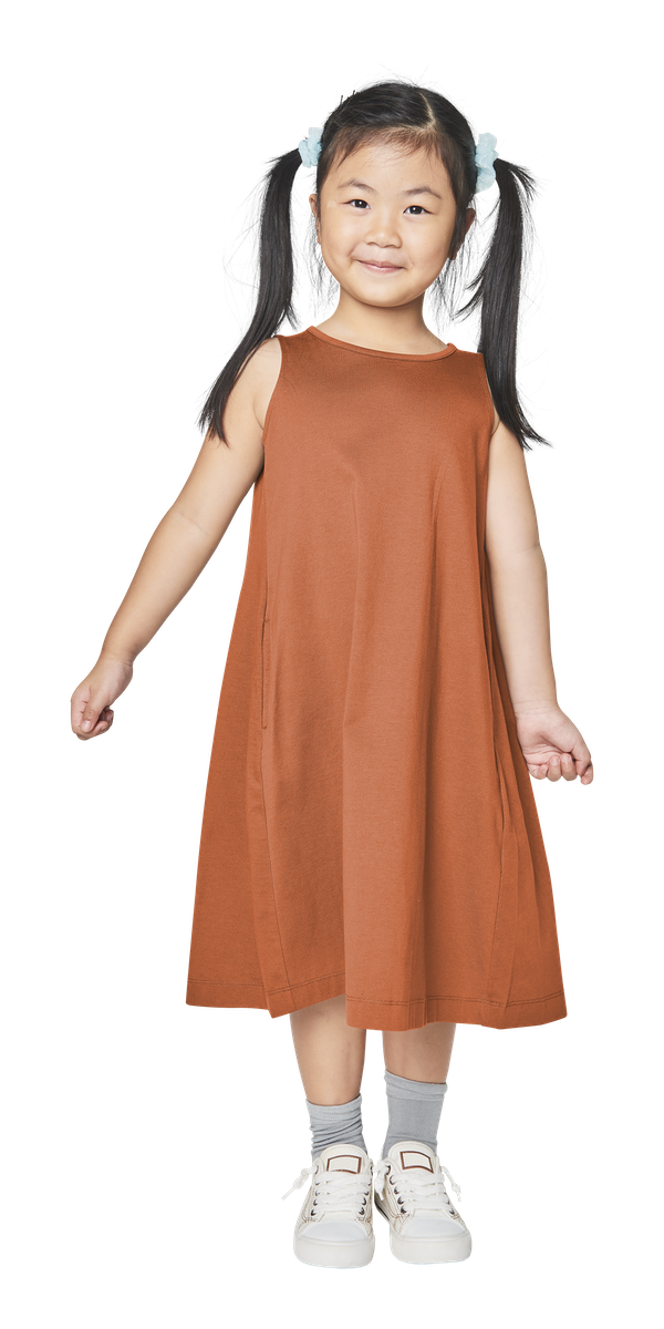 preschool girl orange dress