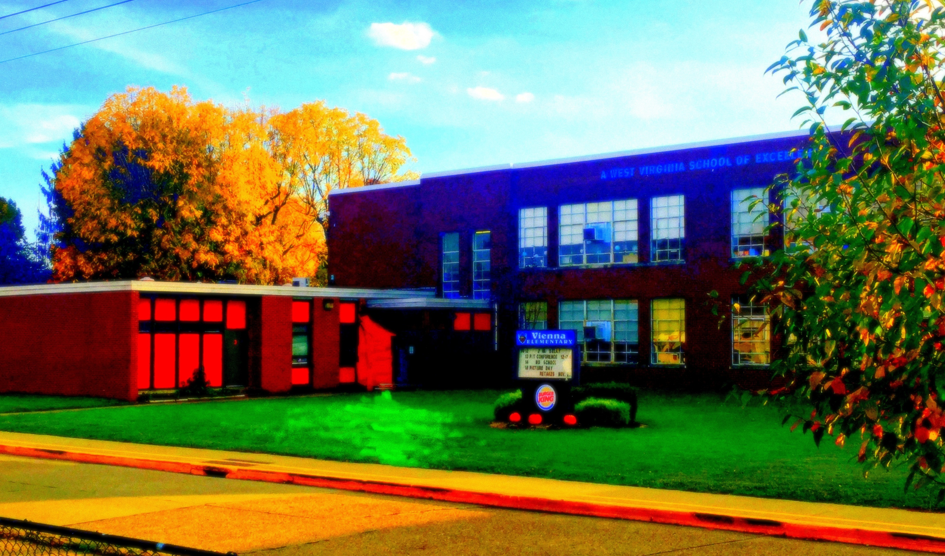 artistic depiction of school building