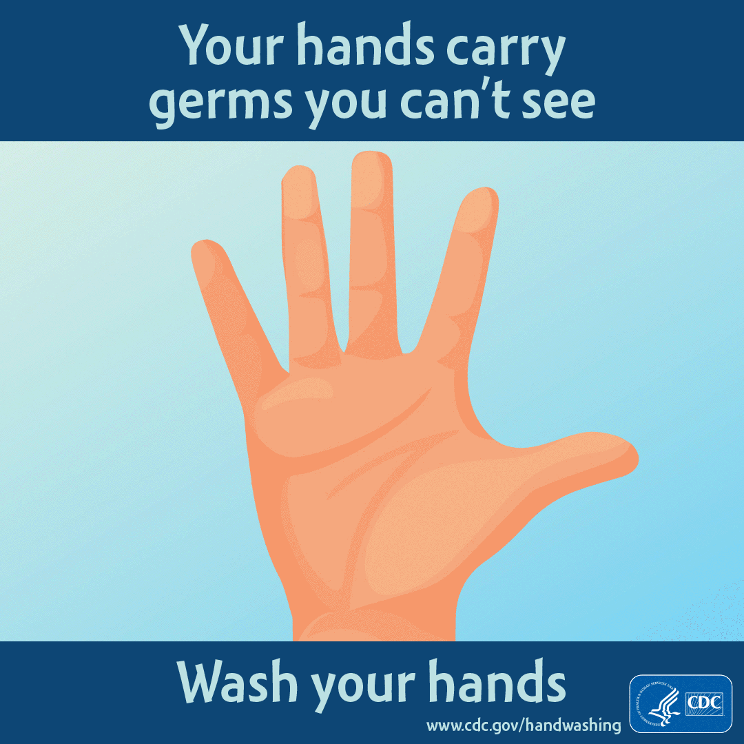 Germs can be unseen. Wash your hands.