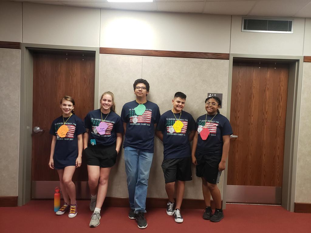 Students at El Rancho district Greenhand camp