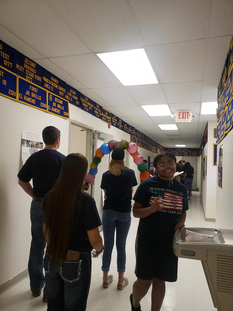 Students at El Rancho district Greenhand camp