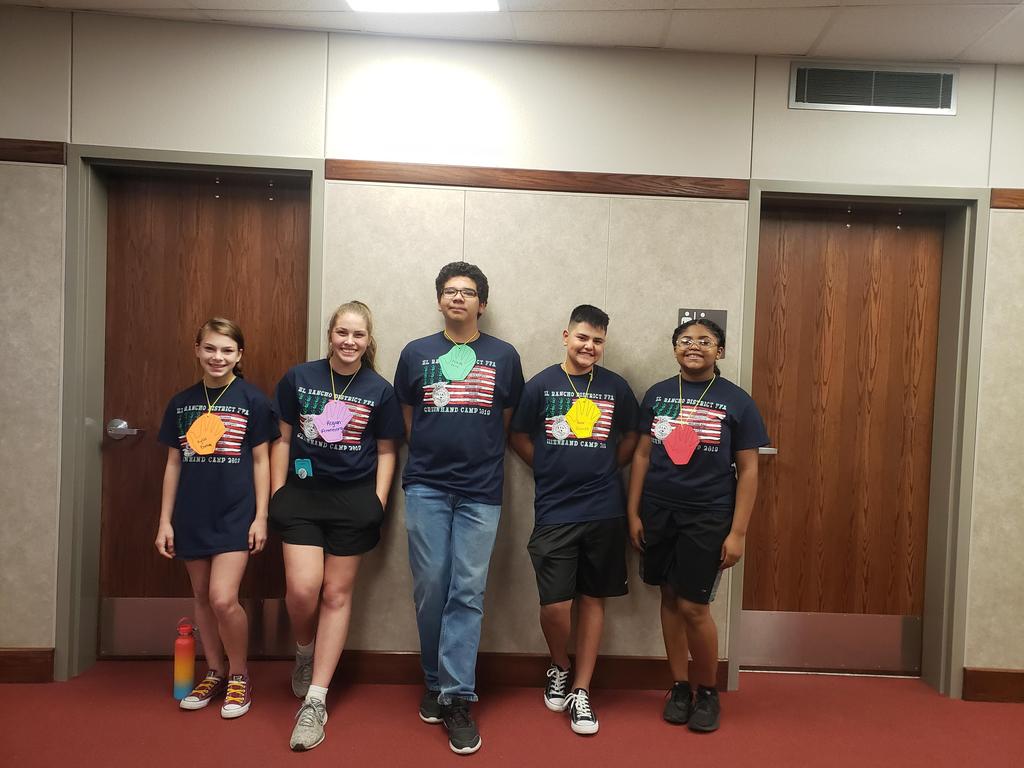 Students at El Rancho district Greenhand camp