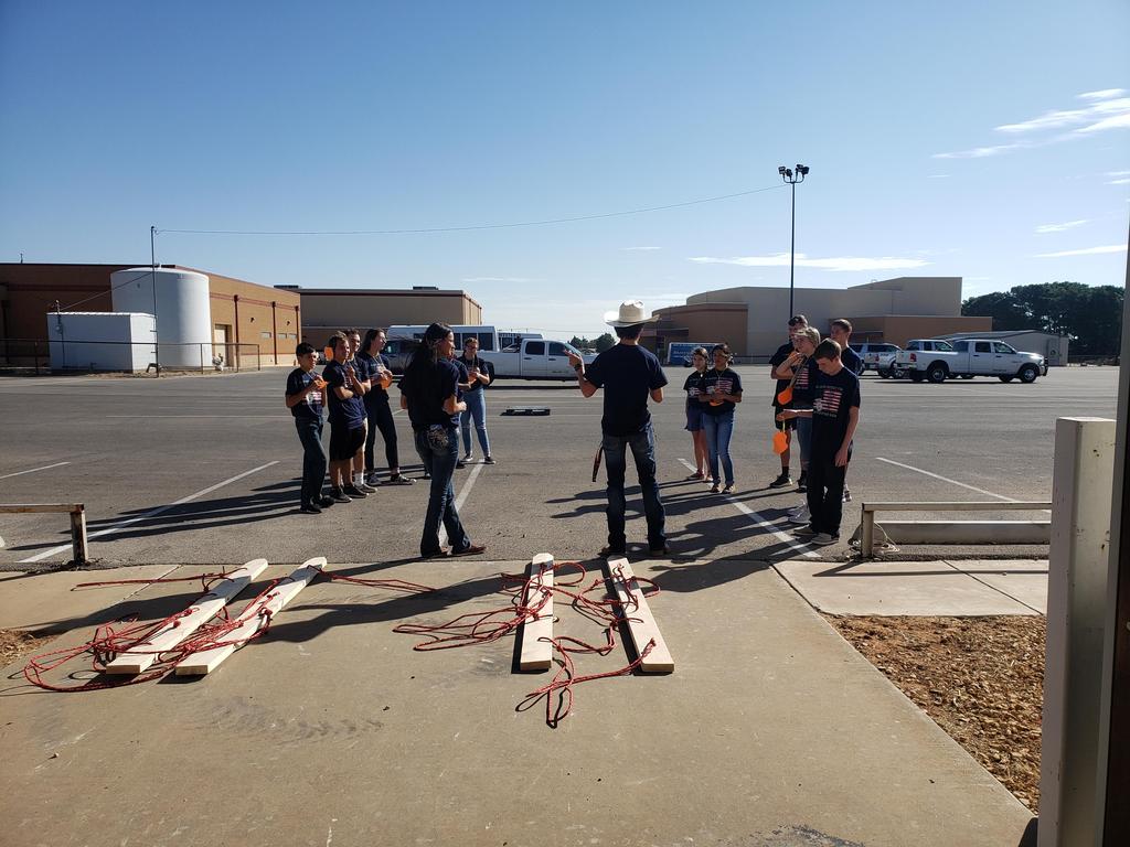 Students at El Rancho district Greenhand camp