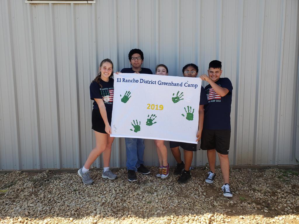 Students at El Rancho district Greenhand camp