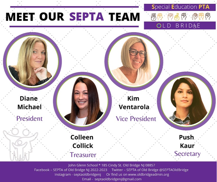 SEPTA Board - Diane Michael/President, Kim Ventraola/Vice President, Colleen Collick/Treasurer, Push Kaur/Secretary