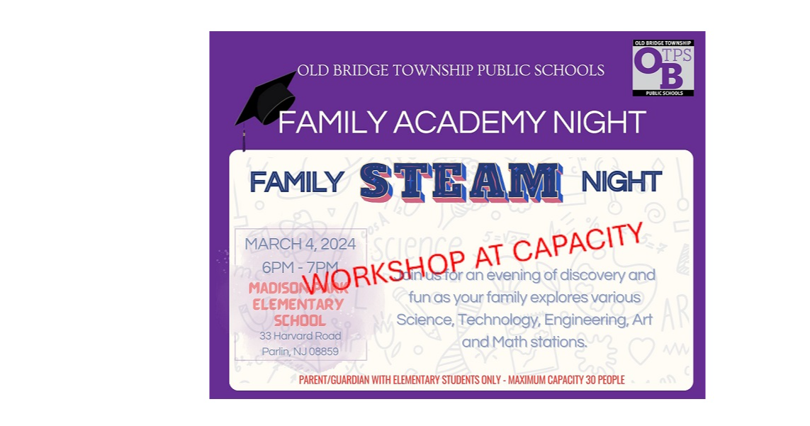 Family STEAM Night 3/4/24 - workshop at capacity