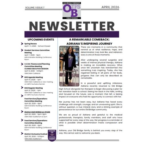 OBTPS April Newsletter