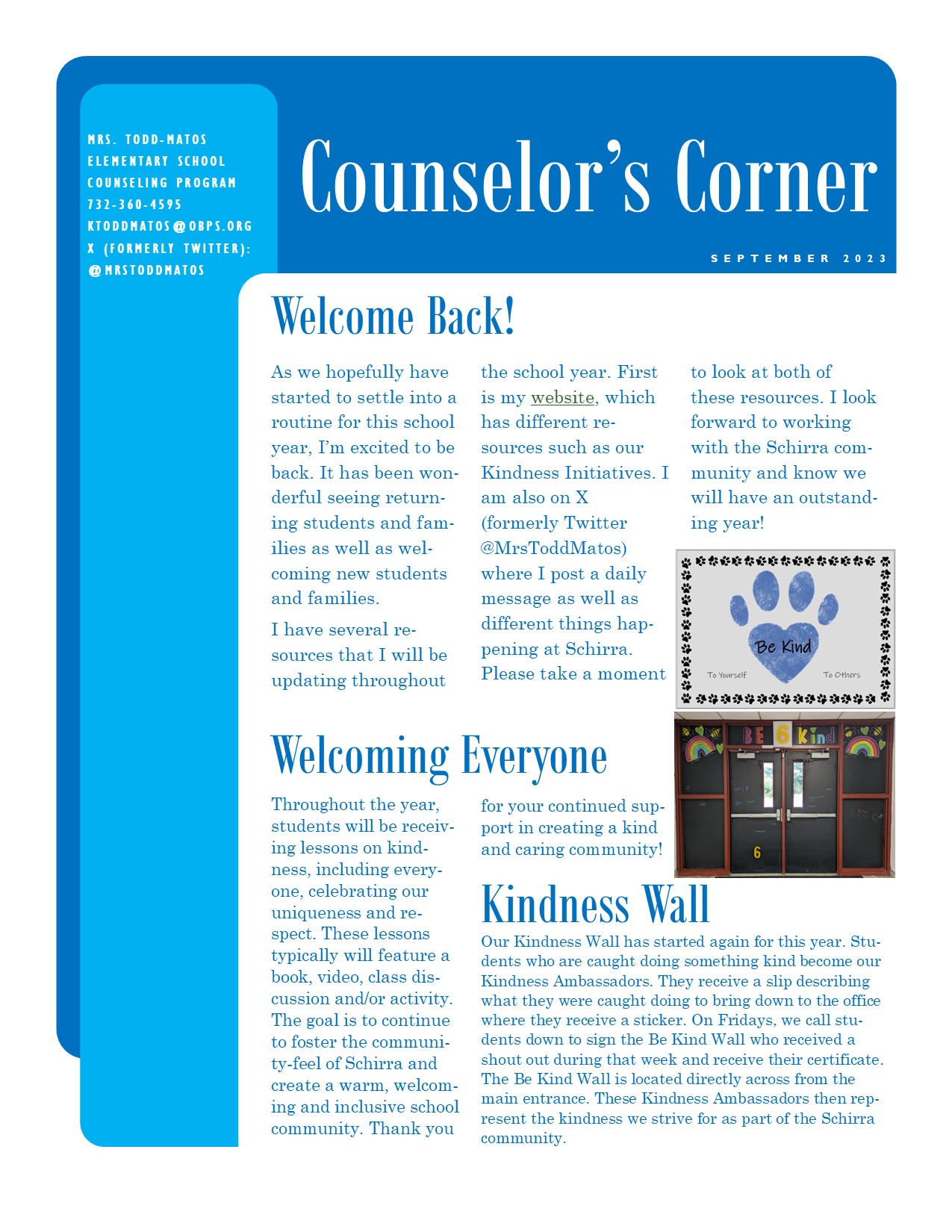 September 2023 Counselor Newsletter