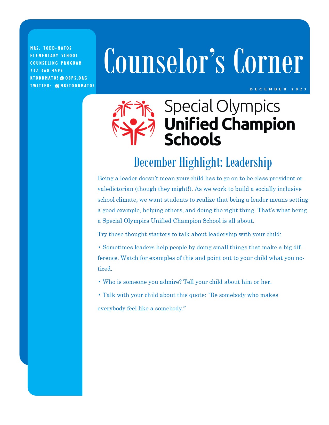 School Counselor December Newsletter Page 2