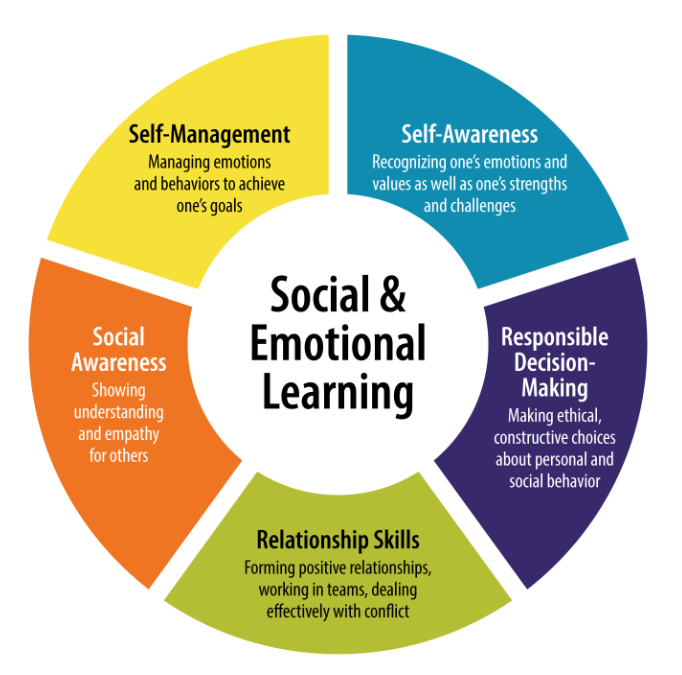 Pie chart of aspects of social emotional learning