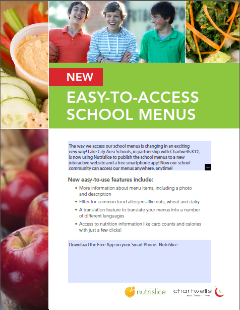 Menu app information