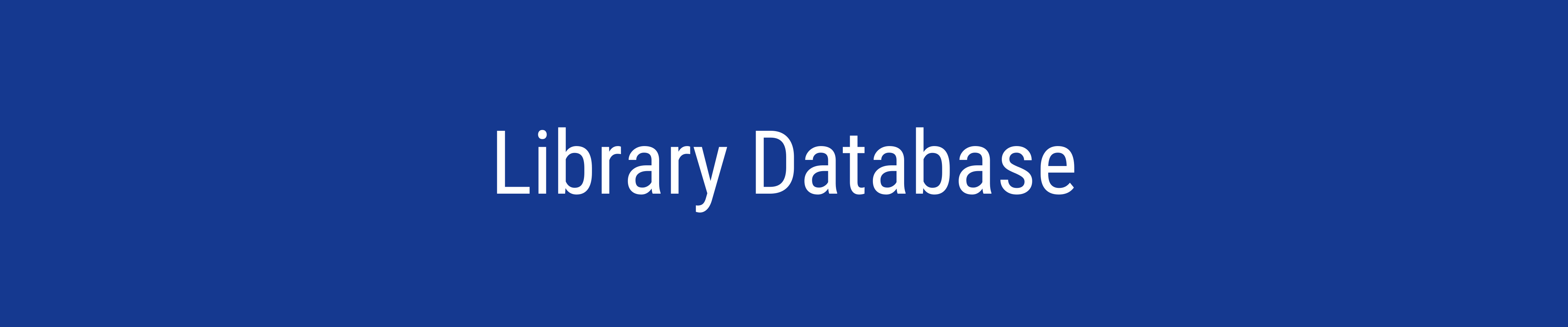 Library Database