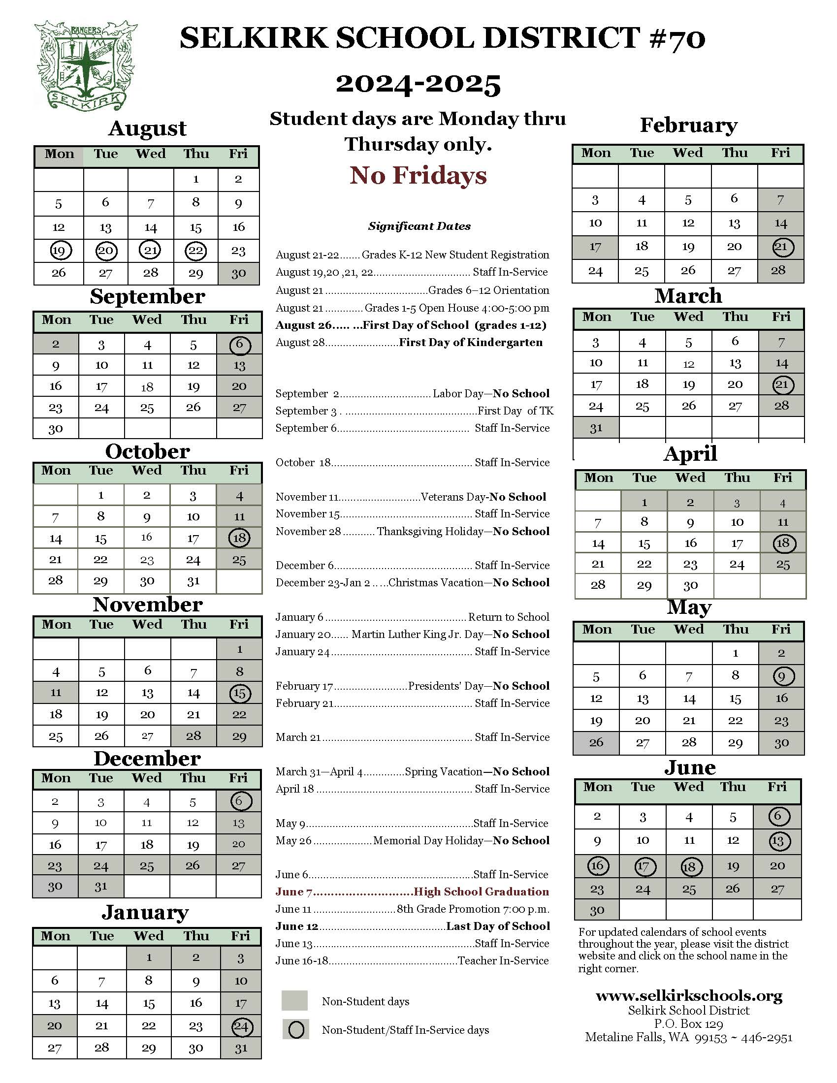 2024-2025 Calendar
