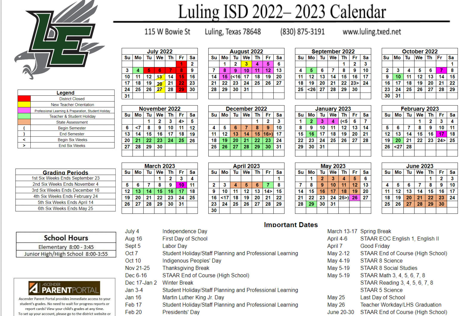 Lockhart Isd Calendar