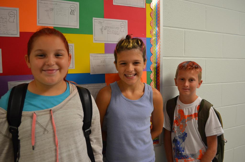 Series of photos of the Homecoming Spirit Day, Crazy Hair Day. The students all presented a series of crazy hair do's.