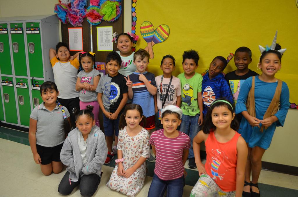 Series of photos of the Homecoming Spirit Day, Crazy Hair Day. The students all presented a series of crazy hair do's.