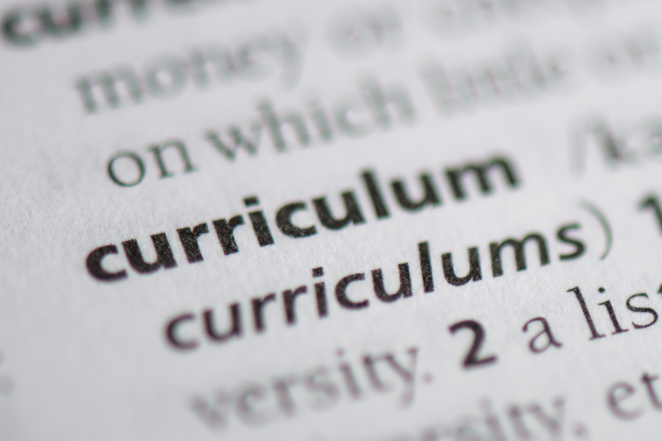 photo of the word Curriculum