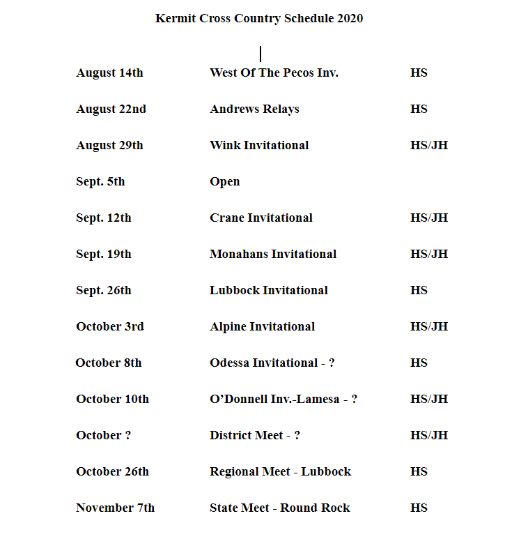schedule