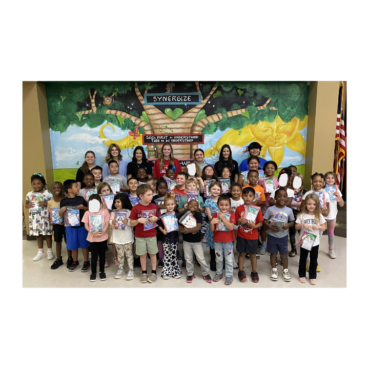 Taylor Elementary students posing as Matilda