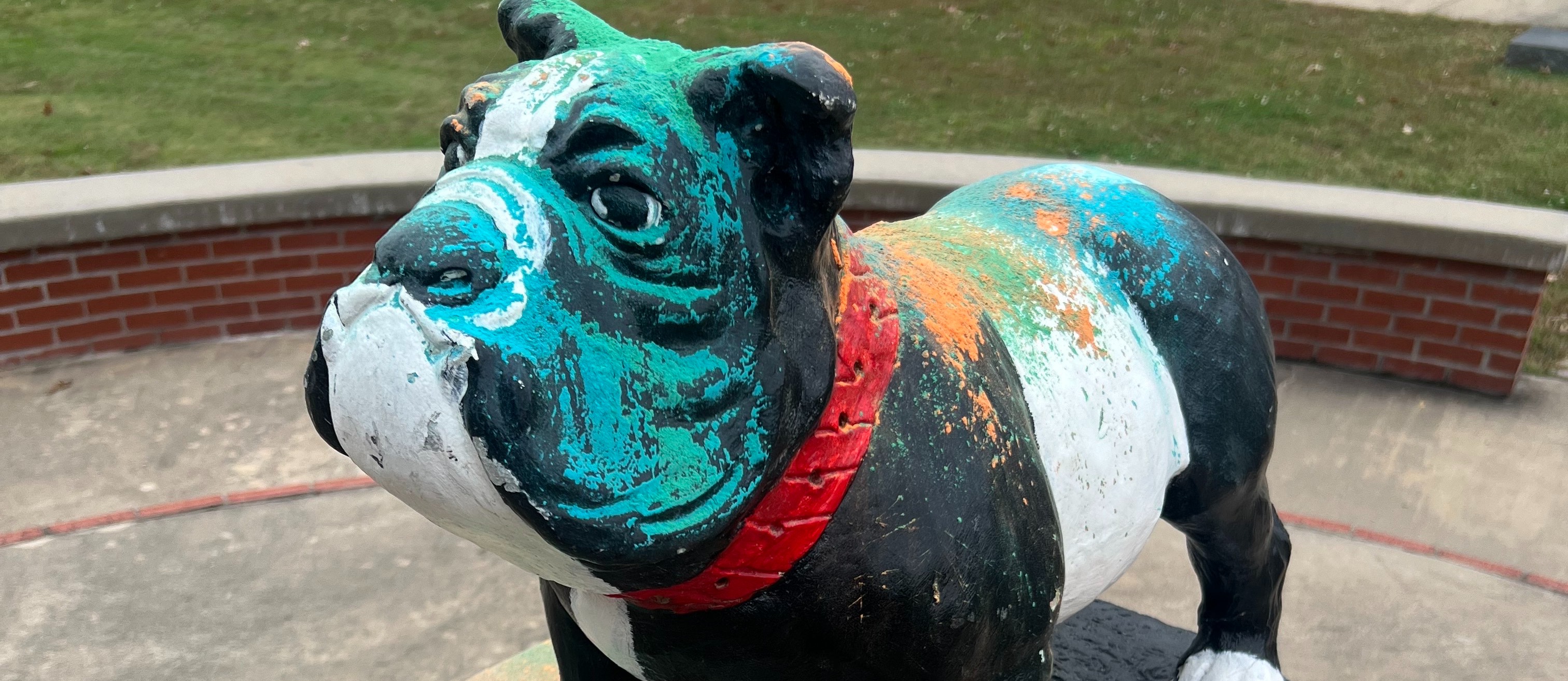 Even the WHHS Bulldog mascot enjoyed the Color Run!